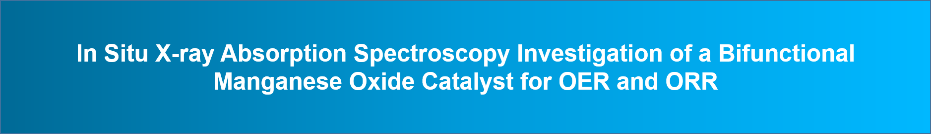 In situ XAS of electrocatalysts